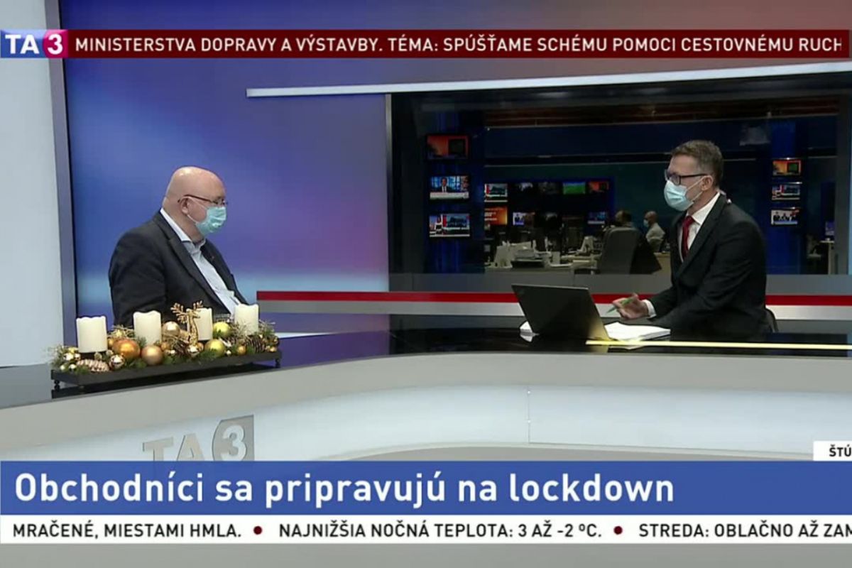 ŠTÚDIO TA3: Prezident ZO SR M. Katriak o zatvorení obchodov